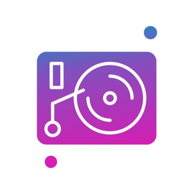 Vektör vinly simgesi, vektör, illüstrasyon, sanat konsepti