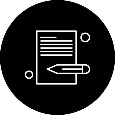 Belgenin vektör illüstrasyonu, basit simge tasarımı