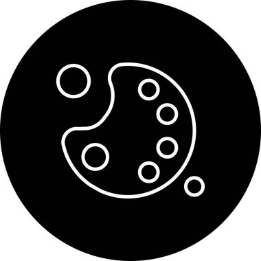 Renk yastığı simgesinin vektör illüstrasyonu 