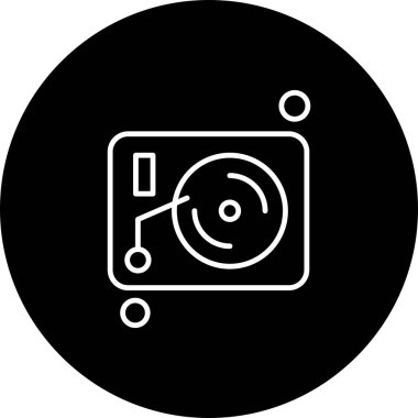 Vektör vinly simgesi, vektör, illüstrasyon, sanat konsepti