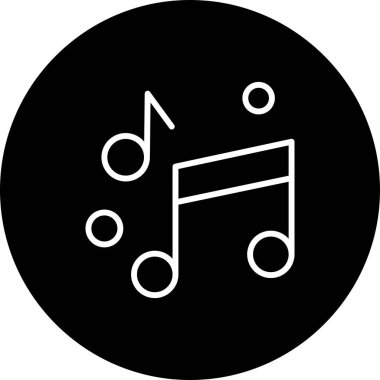  Müzik simgesinin vektör illüstrasyonu