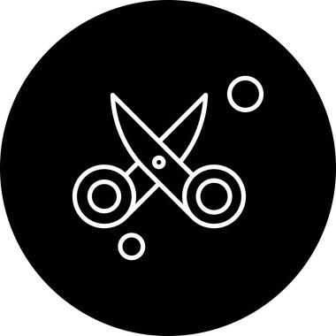  Makas Simgesinin Vektör illüstrasyonu