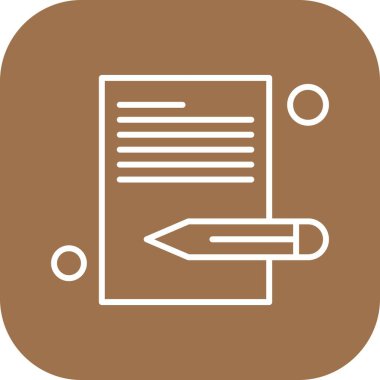 Belgenin vektör illüstrasyonu, basit simge tasarımı