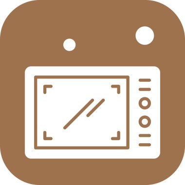 Vektör mikrodalga fırın mikrodalga ikonu, vektör, illüstrasyon, sanat konsepti