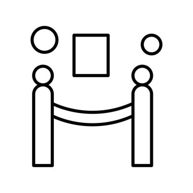   Bariyer Simgesi, vektör illüstrasyonu 