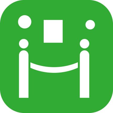   Bariyer Simgesi, vektör illüstrasyonu 