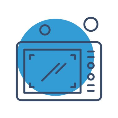 Vektör mikrodalga fırın mikrodalga ikonu, vektör, illüstrasyon, sanat konsepti