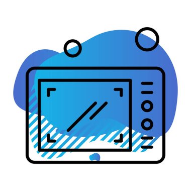 Vektör mikrodalga fırın mikrodalga ikonu, vektör, illüstrasyon, sanat konsepti