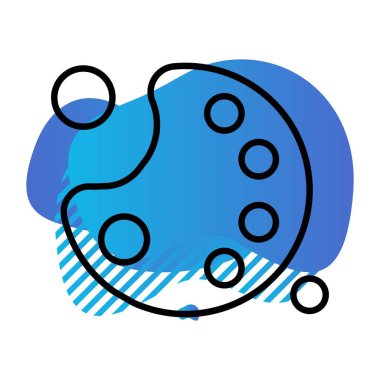 Renk yastığı simgesinin vektör illüstrasyonu 