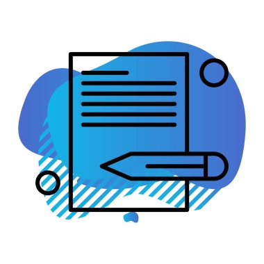 Belgenin vektör illüstrasyonu, basit simge tasarımı