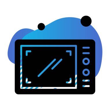 Vektör mikrodalga fırın mikrodalga ikonu, vektör, illüstrasyon, sanat konsepti