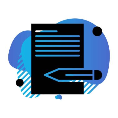 Belgenin vektör illüstrasyonu, basit simge tasarımı