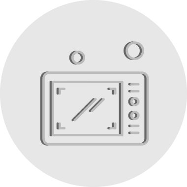 Vektör mikrodalga fırın mikrodalga ikonu, vektör, illüstrasyon, sanat konsepti