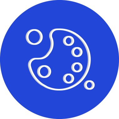 Renk yastığı simgesinin vektör illüstrasyonu 