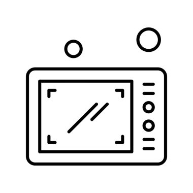 Vektör mikrodalga fırın mikrodalga ikonu, vektör, illüstrasyon, sanat konsepti
