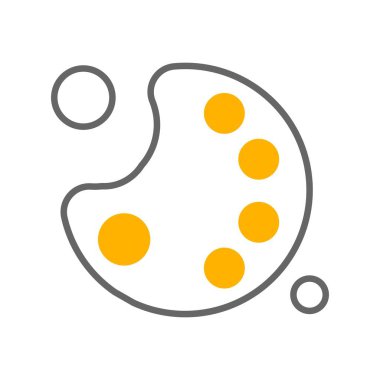 Renk yastığı simgesinin vektör illüstrasyonu 