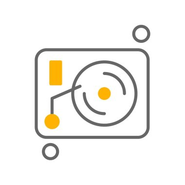 Vektör vinly simgesi, vektör, illüstrasyon, sanat konsepti