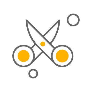  Makas Simgesinin Vektör illüstrasyonu