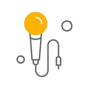  Mikrofon simgesinin vektör illüstrasyonu