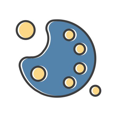 Renk yastığı simgesinin vektör illüstrasyonu 