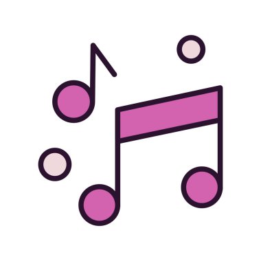  Müzik simgesinin vektör illüstrasyonu