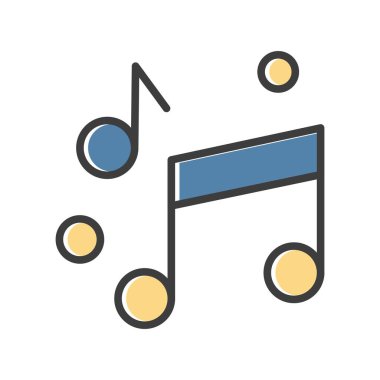  Müzik simgesinin vektör illüstrasyonu