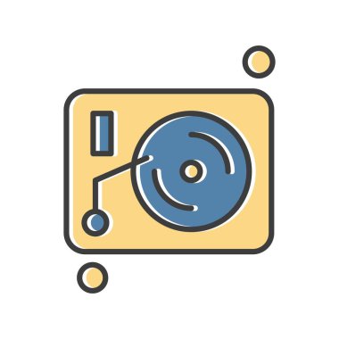 Vektör vinly simgesi, vektör, illüstrasyon, sanat konsepti