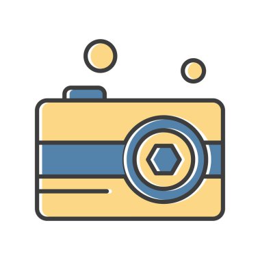 Vektör Kamera Simgesi, vektör illüstrasyonu  