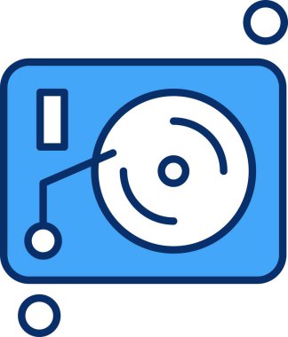 Vektör vinly simgesi, vektör, illüstrasyon, sanat konsepti