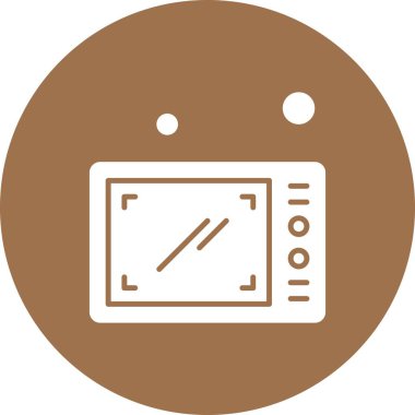 Vektör mikrodalga fırın mikrodalga ikonu, vektör, illüstrasyon, sanat konsepti