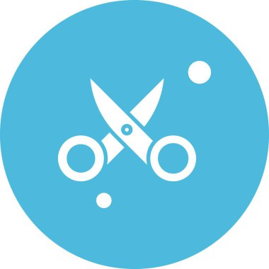  Makas Simgesinin Vektör illüstrasyonu