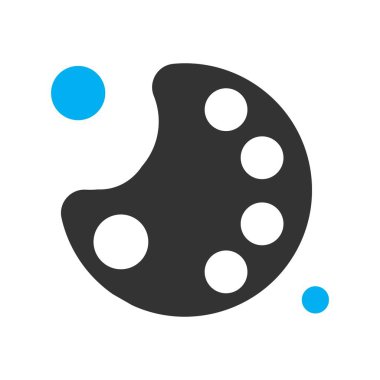 Renk yastığı simgesinin vektör illüstrasyonu 