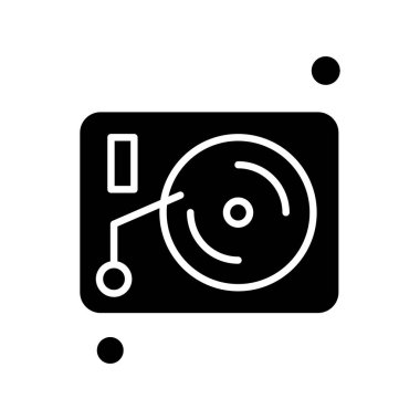 Vektör vinly simgesi, vektör, illüstrasyon, sanat konsepti