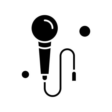  Mikrofon simgesinin vektör illüstrasyonu