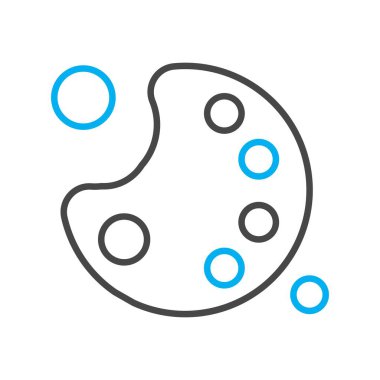 Renk yastığı simgesinin vektör illüstrasyonu 