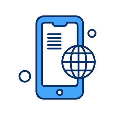 Vektör akıllı telefon simgesi, vektör illüstrasyonu  