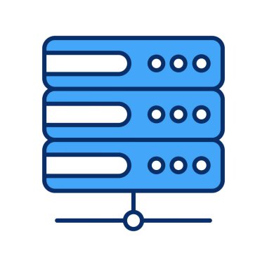 Vektör sunucu simgesi, vektör illüstrasyonu 