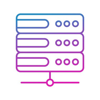 Vektör sunucu simgesi, vektör illüstrasyonu 