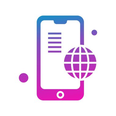 Vektör akıllı telefon simgesi, vektör illüstrasyonu  