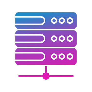 Vektör sunucu simgesi, vektör illüstrasyonu 