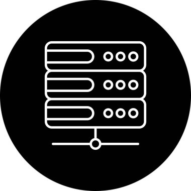 Vektör sunucu simgesi, vektör illüstrasyonu 