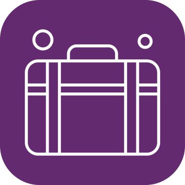  evrak çantası simgesi, vektör illüstrasyonu 