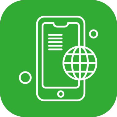 Vektör akıllı telefon simgesi, vektör illüstrasyonu  