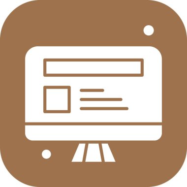  Vektör lcd monitörü Simge dijital resmi 