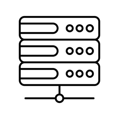 Vektör sunucu simgesi, vektör illüstrasyonu 