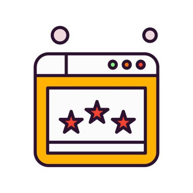 Web sitesi simgesi, vektör illüstrasyonu, İnternet konsepti  