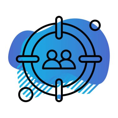  hedef simge, vektör illüstrasyonu