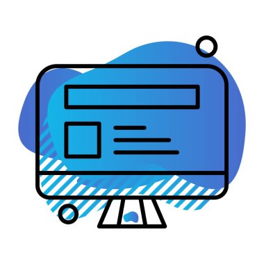  Vektör lcd monitörü Simge dijital resmi 