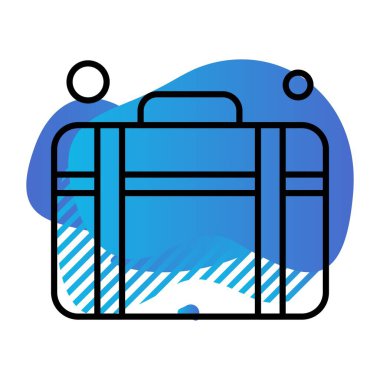  evrak çantası simgesi, vektör illüstrasyonu 