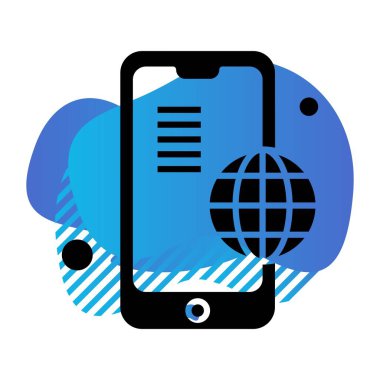 Vektör akıllı telefon simgesi, vektör illüstrasyonu  